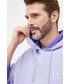 Bluza męska Armani Exchange bluza bawełniana męska kolor fioletowy z kapturem wzorzysta