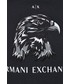 Bluza męska Armani Exchange bluza męska kolor czarny z kapturem z aplikacją