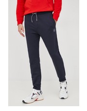 Spodnie męskie spodnie dresowe bawełniane męskie kolor granatowy gładkie - Answear.com Armani Exchange