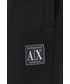 Spodnie męskie Armani Exchange spodnie dresowe bawełniane męskie kolor czarny gładkie