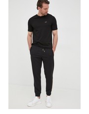 Spodnie męskie spodnie dresowe męskie kolor czarny z nadrukiem - Answear.com Armani Exchange