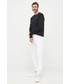 Spodnie męskie Armani Exchange spodnie dresowe męskie kolor biały z nadrukiem