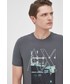 T-shirt - koszulka męska Armani Exchange t-shirt męski kolor zielony z nadrukiem