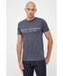 T-shirt - koszulka męska Armani Exchange t-shirt bawełniany kolor szary z nadrukiem