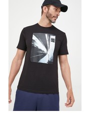 T-shirt - koszulka męska t-shirt bawełniany kolor czarny z nadrukiem - Answear.com Armani Exchange