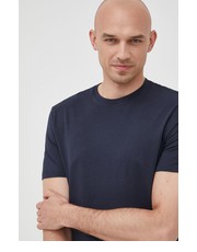 T-shirt - koszulka męska t-shirt bawełniany kolor granatowy gładki - Answear.com Armani Exchange