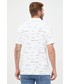 T-shirt - koszulka męska Armani Exchange polo męski kolor biały wzorzysty