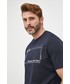 T-shirt - koszulka męska Armani Exchange t-shirt bawełniany kolor granatowy z nadrukiem