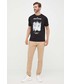T-shirt - koszulka męska Armani Exchange t-shirt bawełniany kolor czarny z nadrukiem