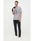 T-shirt - koszulka męska Armani Exchange t-shirt bawełniany kolor szary melanżowy