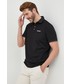 T-shirt - koszulka męska Armani Exchange polo bawełniane kolor czarny z nadrukiem