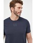T-shirt - koszulka męska Armani Exchange t-shirt bawełniany kolor granatowy gładki