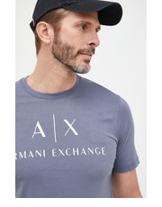 T-shirt - koszulka męska t-shirt bawełniany z nadrukiem - Answear.com Armani Exchange