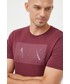 T-shirt - koszulka męska Armani Exchange t-shirt bawełniany kolor bordowy z nadrukiem