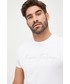 T-shirt - koszulka męska Armani Exchange t-shirt bawełniany kolor biały z aplikacją