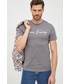 T-shirt - koszulka męska Armani Exchange t-shirt bawełniany kolor szary z aplikacją