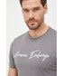 T-shirt - koszulka męska Armani Exchange t-shirt bawełniany kolor szary z aplikacją