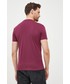 T-shirt - koszulka męska Armani Exchange t-shirt bawełniany kolor fioletowy z aplikacją