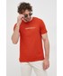 T-shirt - koszulka męska Armani Exchange t-shirt bawełniany kolor czerwony z nadrukiem