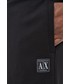 Krótkie spodenki męskie Armani Exchange szorty bawełniane męskie kolor czarny