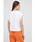 Bluza Armani Exchange bluza bawełniana damska kolor biały z nadrukiem
