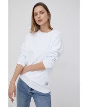 Bluza bluza bawełniana damska kolor biały gładka - Answear.com Armani Exchange