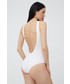 Strój kąpielowy Armani Exchange jednoczęściowy strój kąpielowy kolor biały miękka miseczka