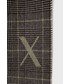 Szalik Armani Exchange szalik wełniany kolor szary wzorzysty