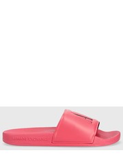 Klapki klapki damskie kolor czerwony - Answear.com Armani Exchange