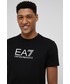 T-shirt - koszulka męska Ea7 Emporio Armani EA7 Emporio Armani T-shirt bawełniany kolor czarny z nadrukiem