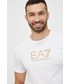 T-shirt - koszulka męska Ea7 Emporio Armani EA7 Emporio Armani t-shirt bawełniany kolor biały z aplikacją