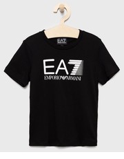 Koszulka EA7 Emporio Armani t-shirt bawełniany kolor czarny z nadrukiem - Answear.com Ea7 Emporio Armani