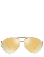 Okulary okulary przeciwsłoneczne kolor żółty - Answear.com Versace