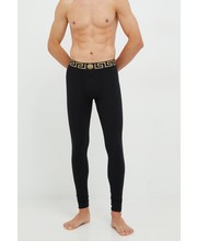 Spodnie męskie legginsy męskie kolor czarny z aplikacją - Answear.com Versace