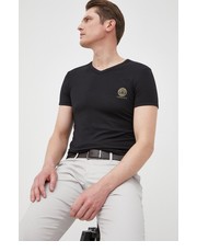 T-shirt - koszulka męska t-shirt męski kolor czarny z nadrukiem - Answear.com Versace