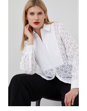 Koszula koszula damska kolor biały regular z kołnierzykiem klasycznym - Answear.com Karl Lagerfeld