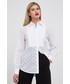 Koszula Karl Lagerfeld koszula damska kolor biały regular z kołnierzykiem klasycznym