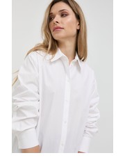 Koszula koszula bawełniana damska kolor biały relaxed z kołnierzykiem klasycznym - Answear.com Karl Lagerfeld