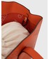 Torebka skórzana Karl Lagerfeld torebka skórzana kolor pomarańczowy