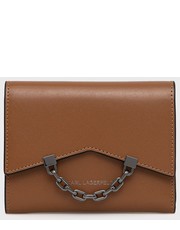 Portfel portfel skórzany damski kolor brązowy - Answear.com Karl Lagerfeld