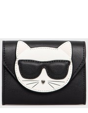 Portfel portfel skórzany damski kolor czarny - Answear.com Karl Lagerfeld