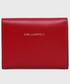 Portfel Karl Lagerfeld portfel skórzany damski kolor czerwony