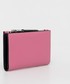 Portfel Karl Lagerfeld portfel skórzany damski kolor różowy