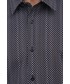 Koszula męska Karl Lagerfeld Koszula bawełniana męska kolor czarny regular z kołnierzykiem klasycznym