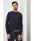 Sweter męski Karl Lagerfeld sweter bawełniany męski kolor granatowy lekki