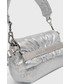 Listonoszka Karl Lagerfeld torebka skórzana kolor srebrny