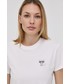 Bluzka Karl Lagerfeld T-shirt bawełniany kolor biały