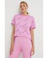 Bluzka Karl Lagerfeld t-shirt bawełniany kolor różowy