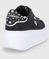 Sneakersy Karl Lagerfeld buty skórzane kolor czarny