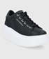 Sneakersy Karl Lagerfeld Buty skórzane kolor czarny na platformie